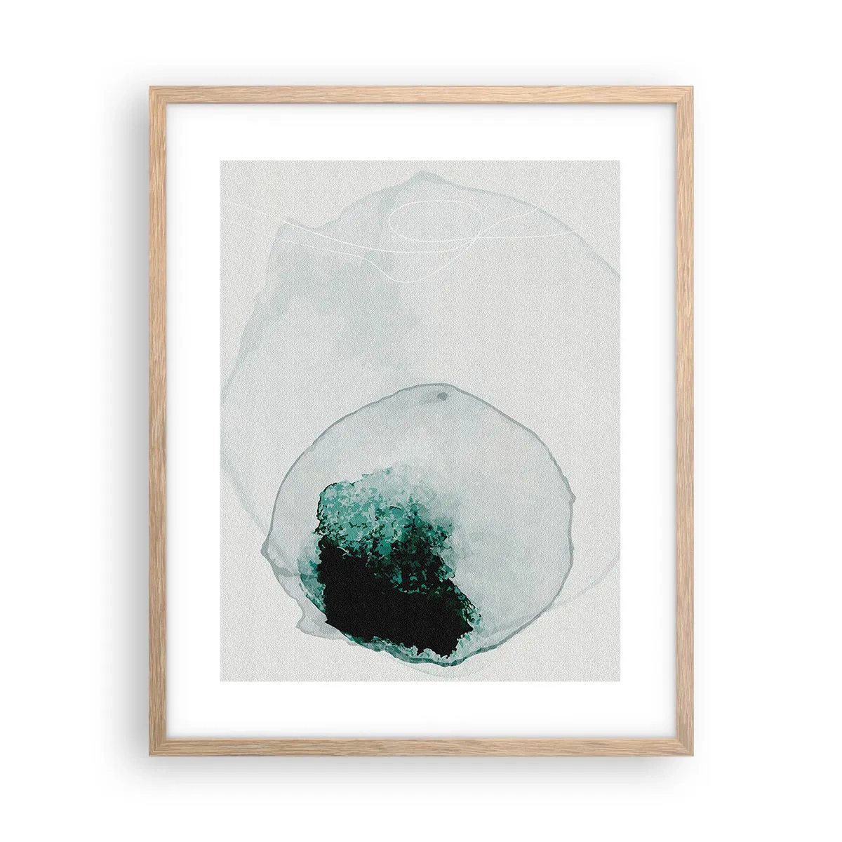 Affiche dans un chêne clair - Poster - Dans une goutte d'eau - 40x50 cm