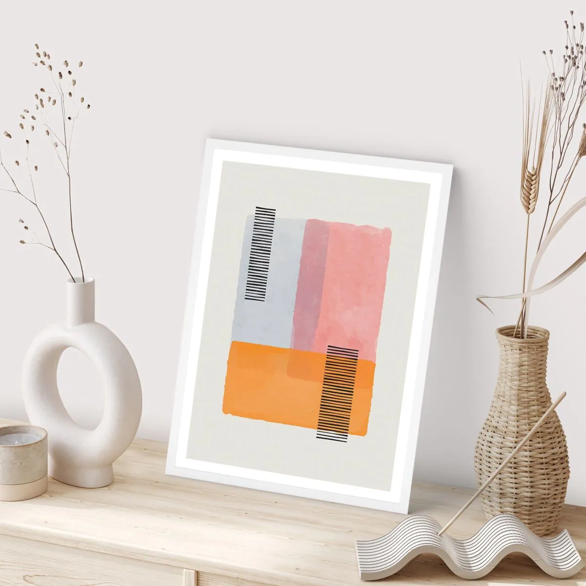 Affiche dans un cadre blanc - Poster - D'un coin à l'autre - 61x91 cm