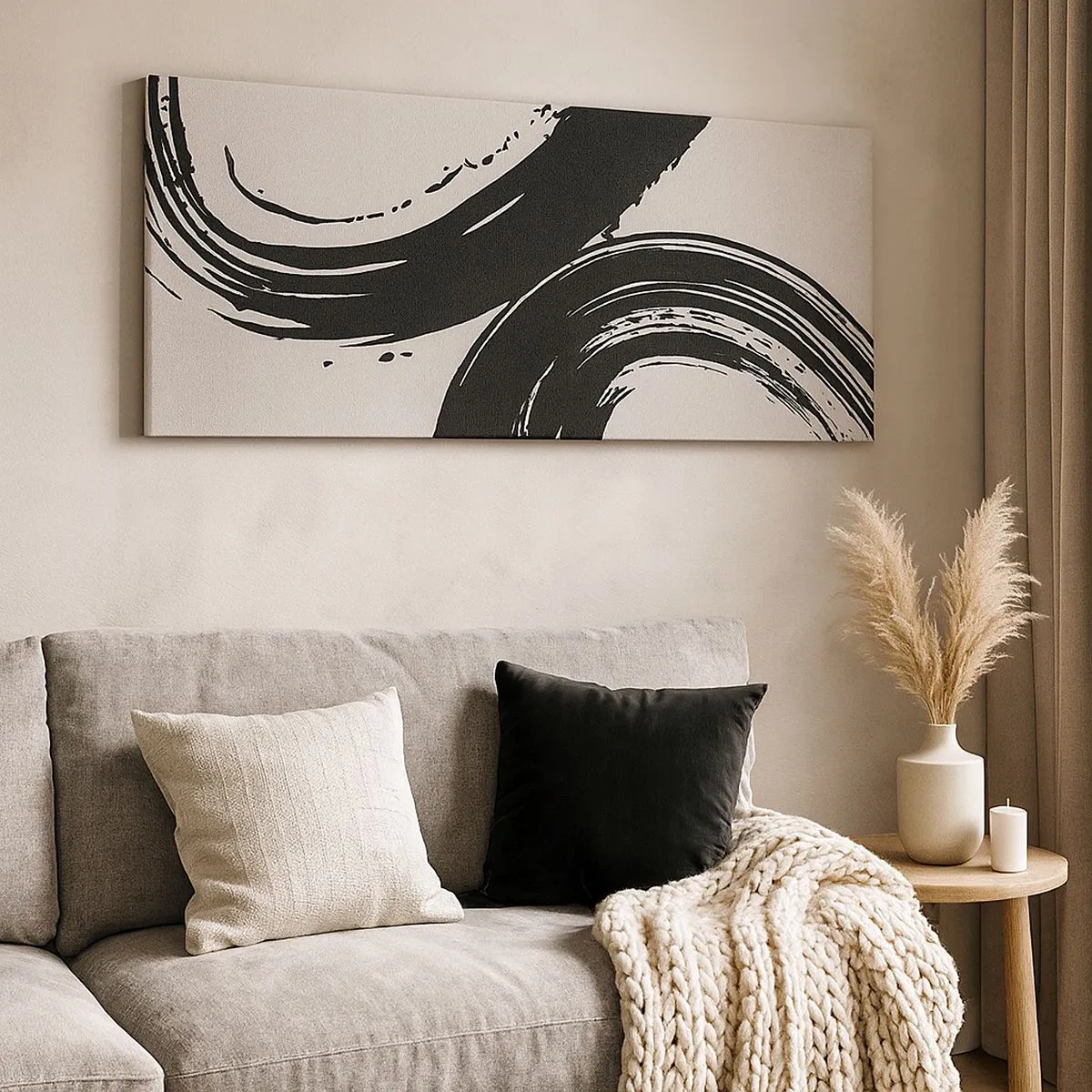 Impression sur toile - Image sur toile - Balayage circulaire - 100x40 cm