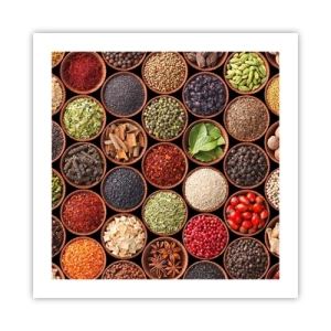 Affiche - Poster - Toutes les saveurs du monde - 50x50 cm