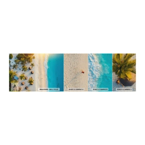 Échantillon de Papier Peint Premium Sand - Bienvenue au paradis - Plage, palmiers, Exotisme - 100x30 cm