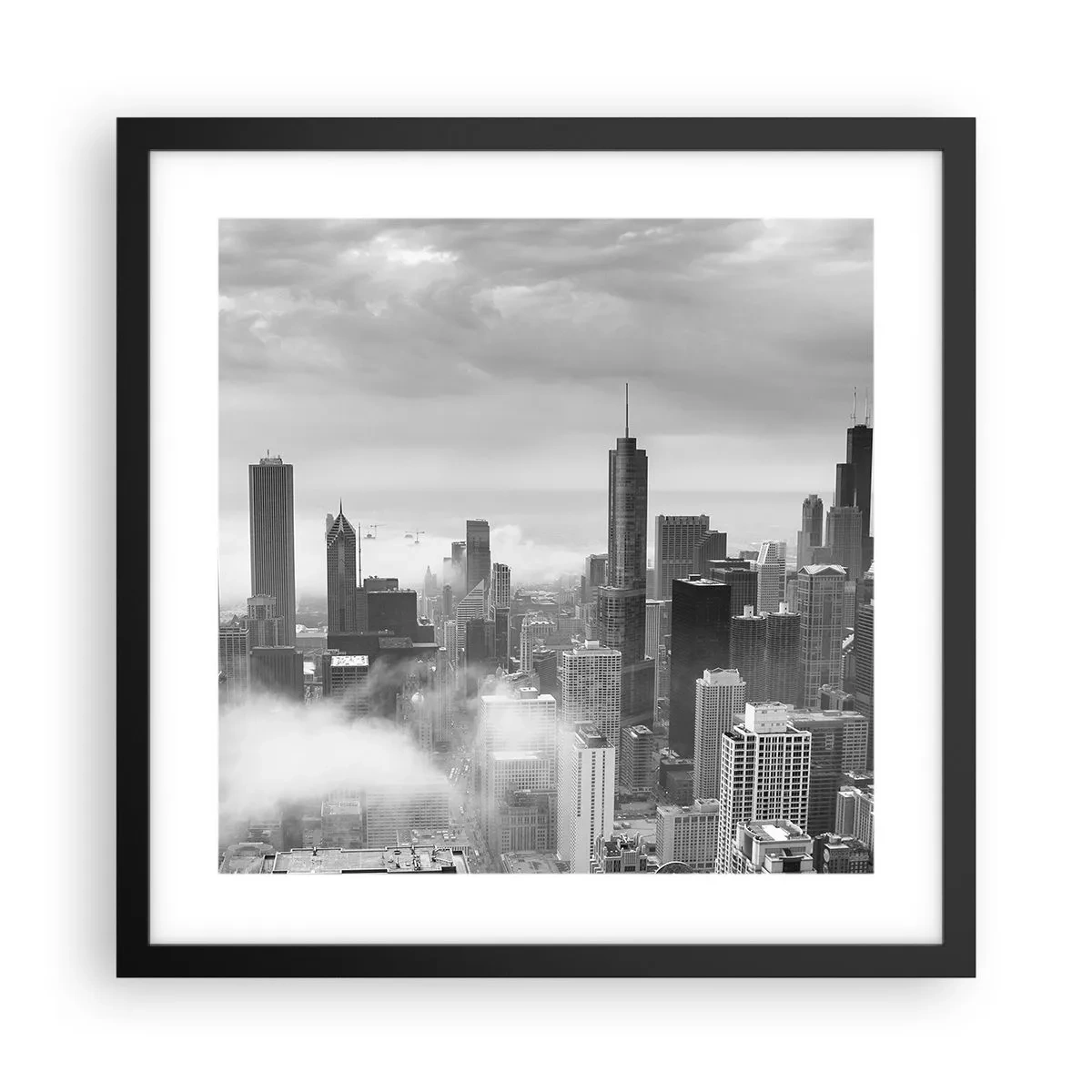 Affiche dans un cadre noir - Poster - Paysage américain - 40x40 cm