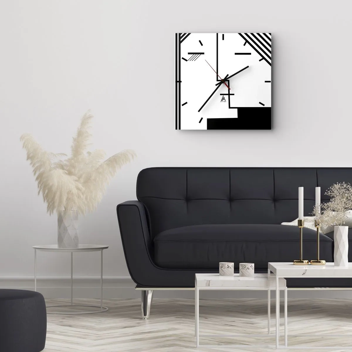 Horloge murale - Pendule murale - Juste un baiser - 40x40 cm