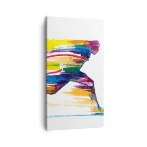 Impression sur toile - Image sur toile - Courir à travers l'arc-en-ciel - 45x80 cm
