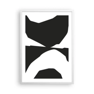 Affiche dans un cadre blanc - Poster - Positif négatif - 50x70 cm
