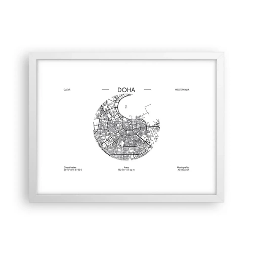 Affiche dans un cadre blanc - Poster - Anatomie de Doha - 40x30 cm