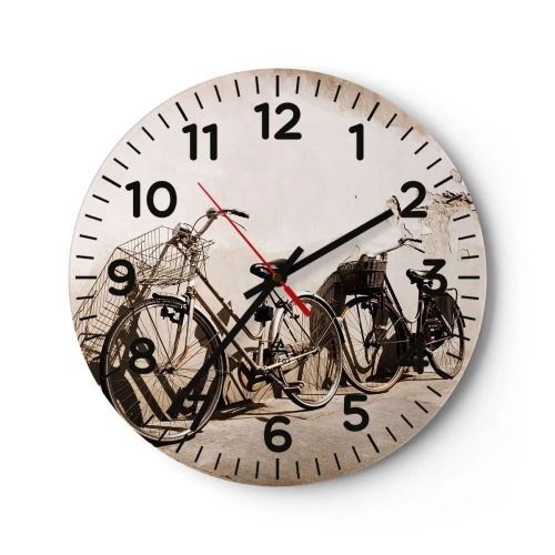 Horloge murale - Pendule murale - Le charme inoubliable du passé - 40x40 cm
