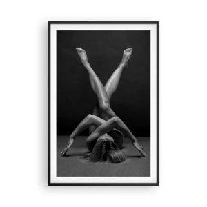 Affiche dans un cadre noir - Poster - Géométrie de la nudité - 61x91 cm