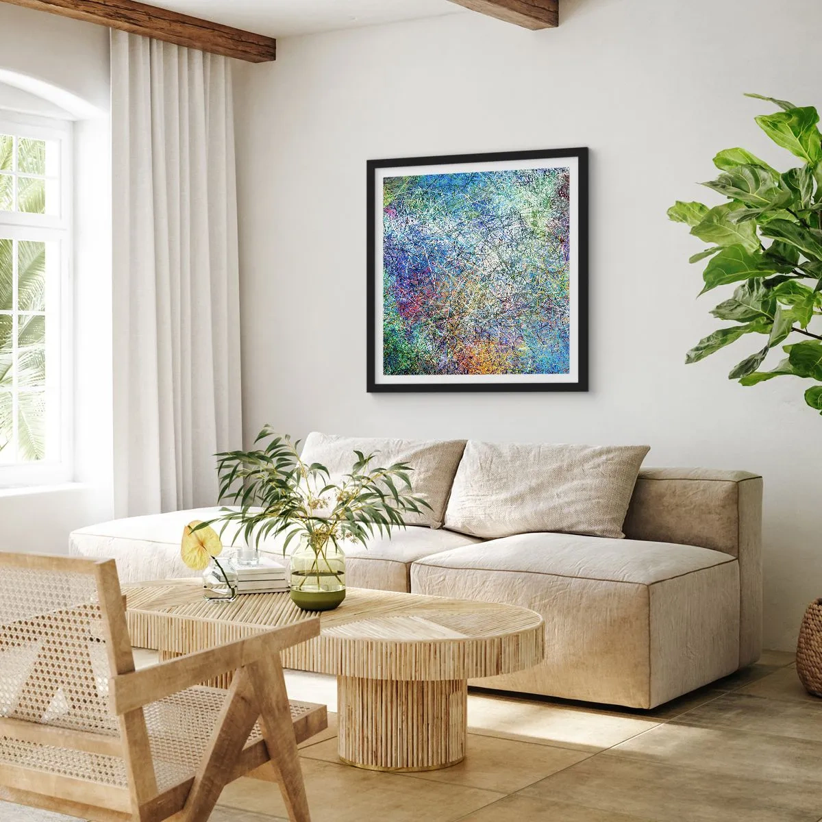 Affiche dans un cadre noir - Poster - Ce n'est pas si simple - 40x40 cm