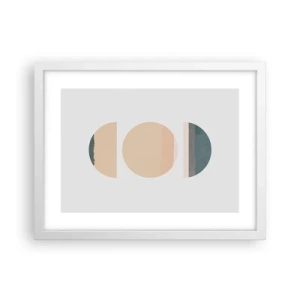 Affiche dans un cadre blanc - Poster - Cercles après cercles - 40x30 cm