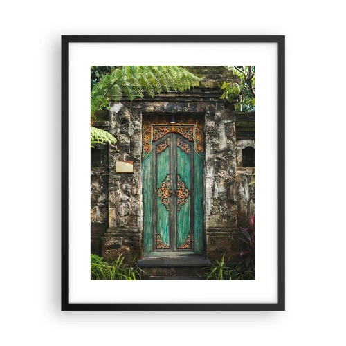 Affiche dans un cadre noir - Poster - Porte vers un monde exotique - 40x50 cm