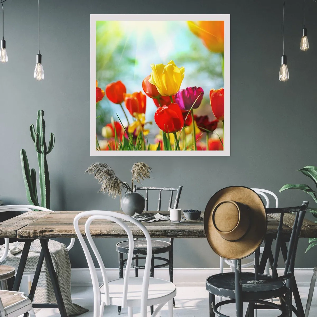 Affiche - Poster - Toutes les couleurs du soleil - 50x50 cm
