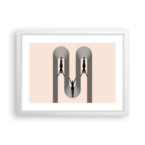 Affiche dans un cadre blanc - Poster - Les jambes en l’air - 40x30 cm