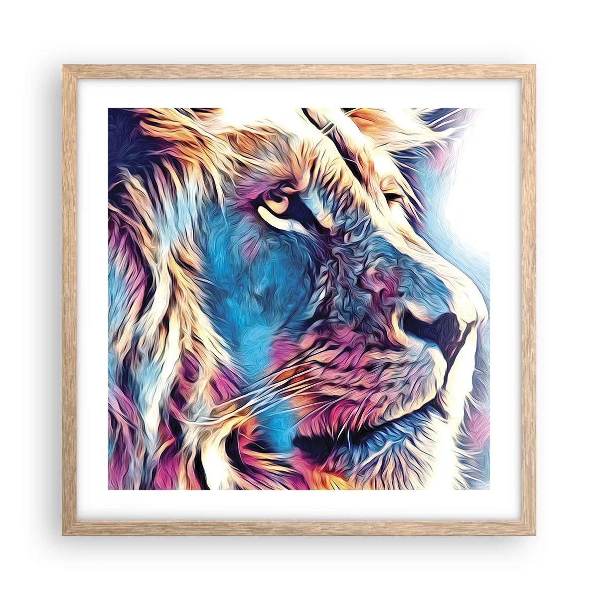 Affiche dans un chêne clair - Poster - L'intelligence de la nature - 50x50 cm