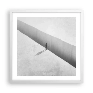 Affiche dans un cadre blanc - Poster - Un objectif clair - 50x50 cm