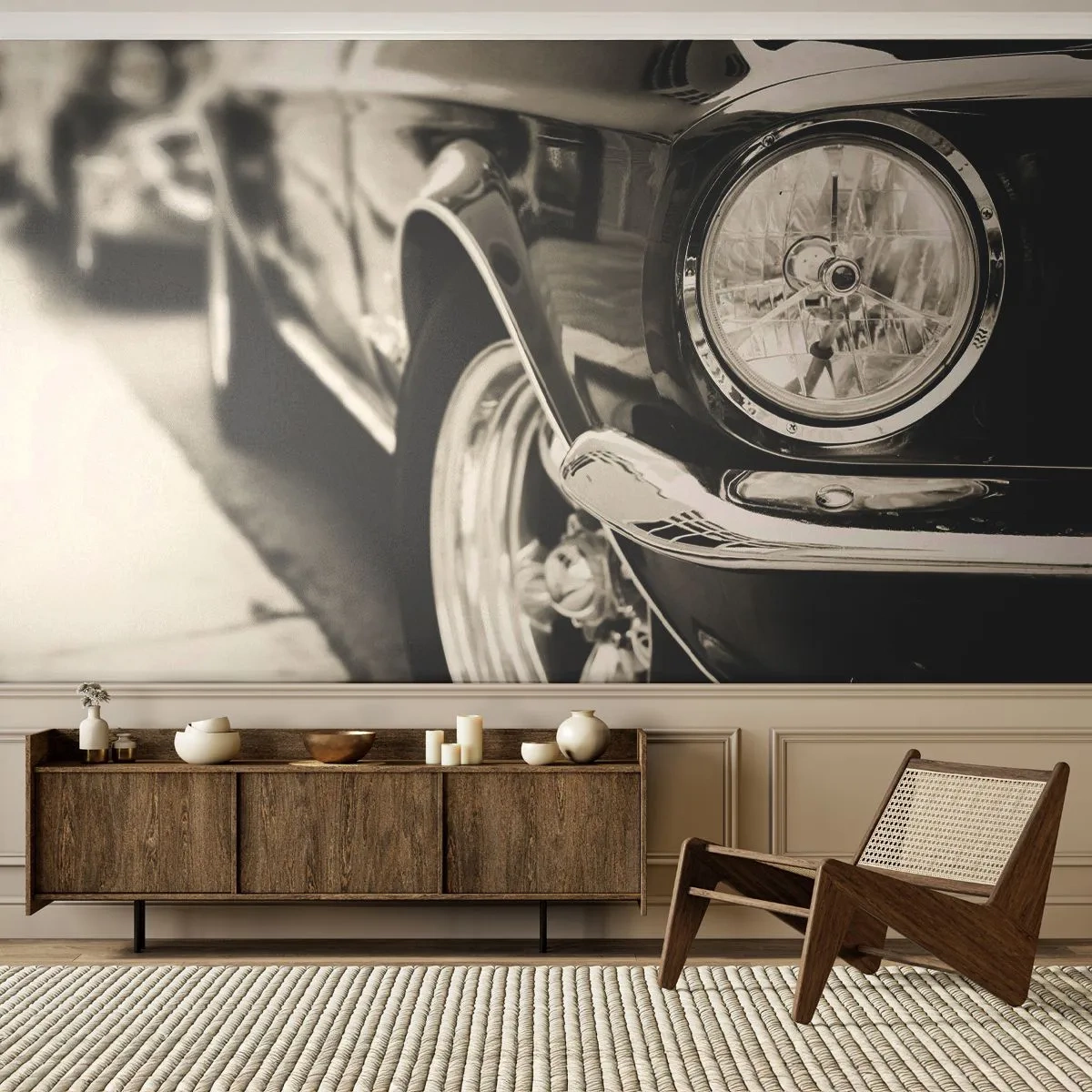 Papier Peint Photo Premium Canvas - Brillance permanente - Voiture, Voiture, Classique - 250x175 cm