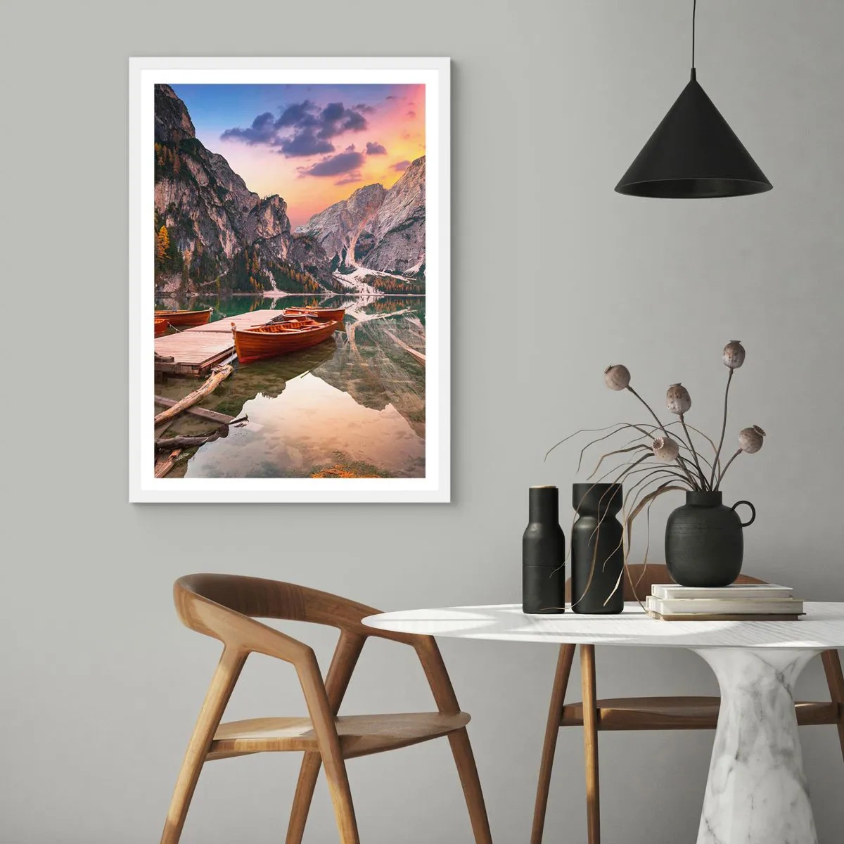 Affiche dans un cadre blanc - Poster - Promesse du jour - 70x100 cm