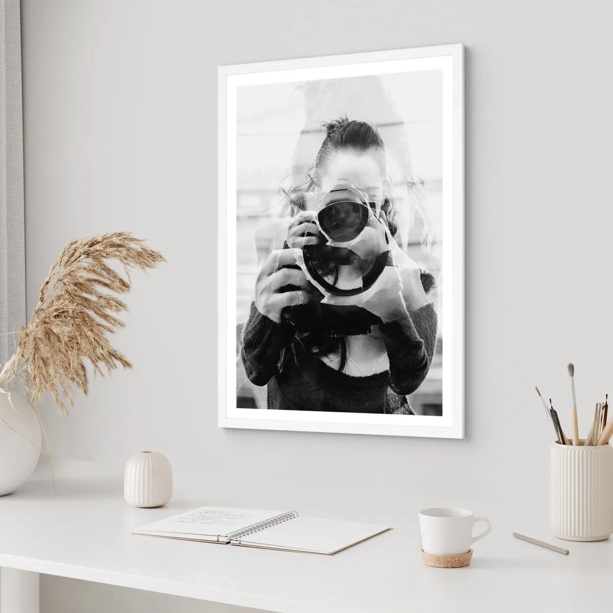 Affiche dans un cadre blanc - Poster - Créateur et matériel - 40x50 cm