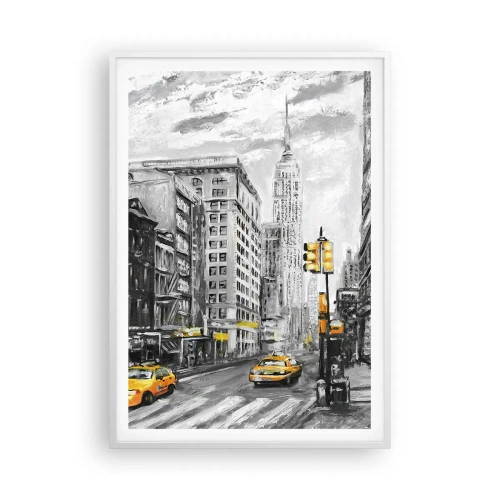 Affiche dans un cadre blanc - Poster - Une histoire new-yorkaise - 70x100 cm