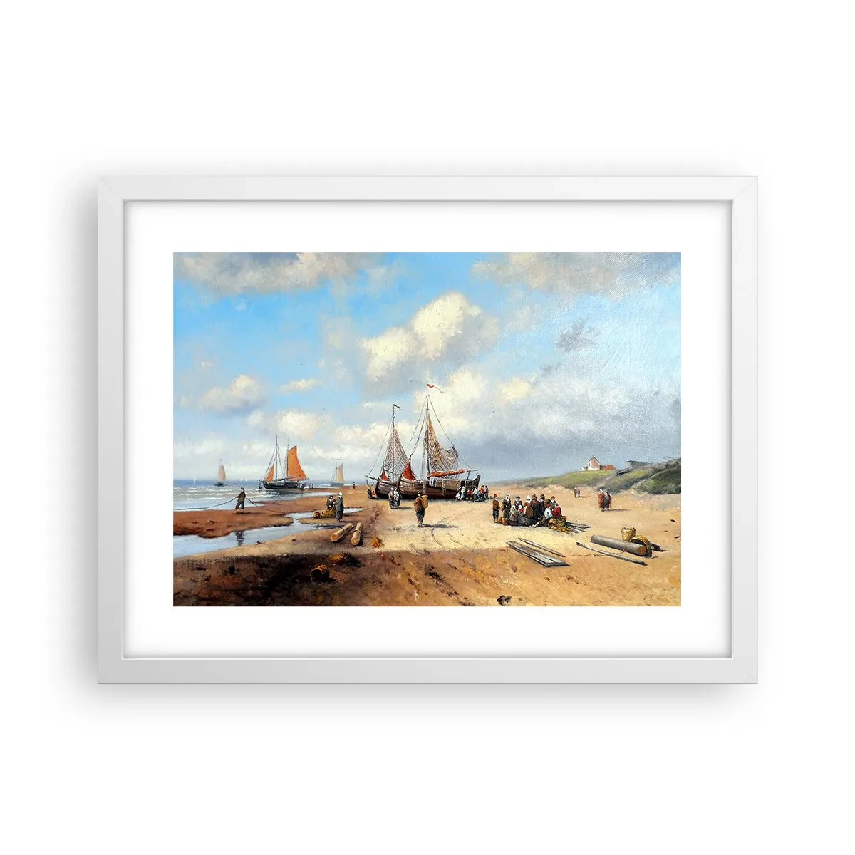 Affiche dans un cadre blanc - Poster - Après une capture réussie - 40x30 cm