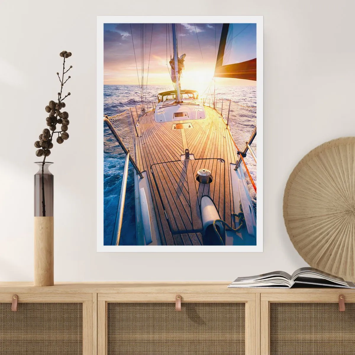 Affiche - Poster - Courir sur les vagues - 30x40 cm