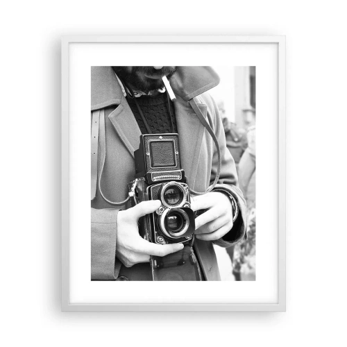 Affiche dans un cadre blanc - Poster - Dans un style rétro - 40x50 cm