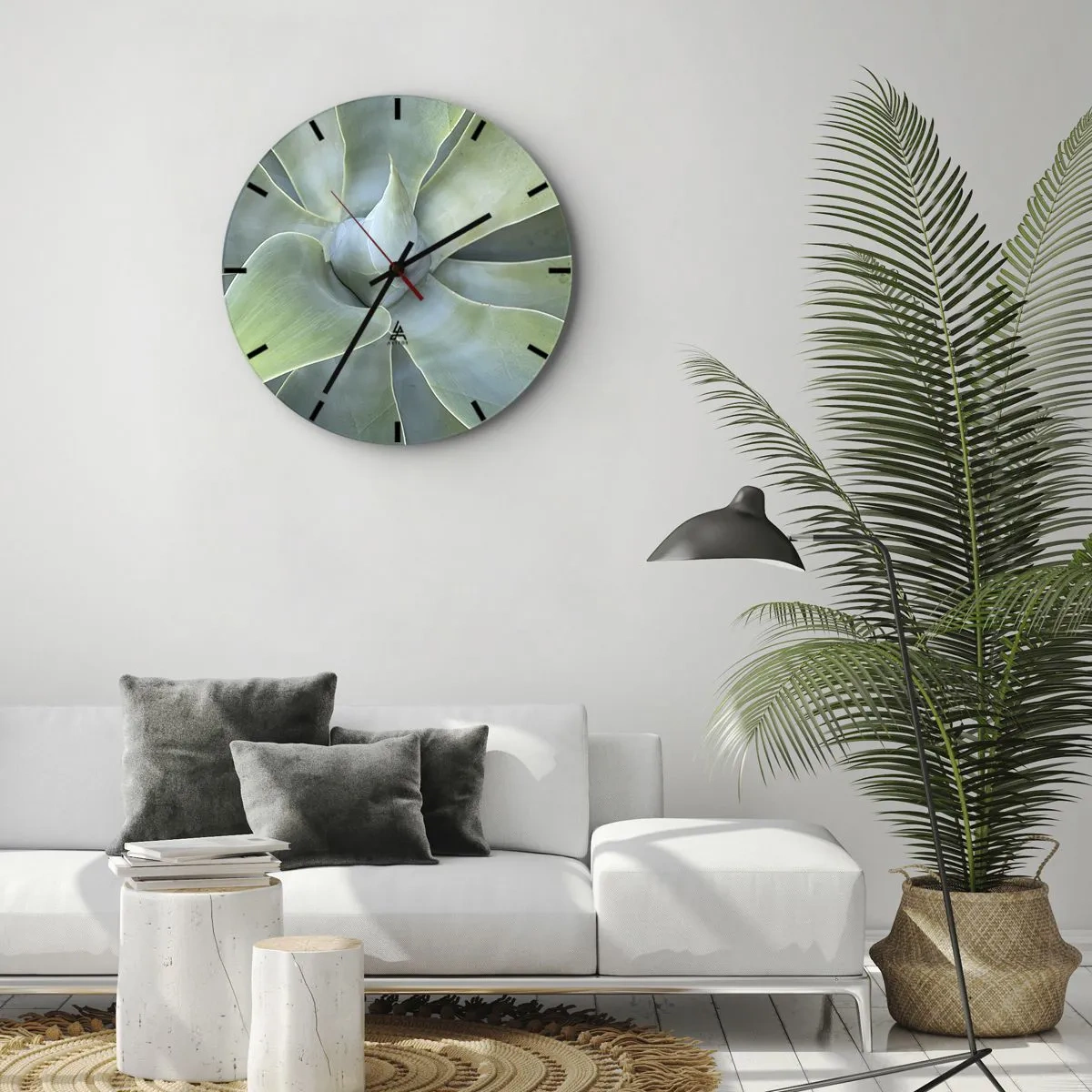 Horloge murale - Pendule murale - La naissance de la verdure - 40x40 cm