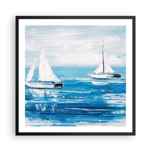 Affiche dans un cadre noir - Poster - Avec un ami à mes côtés - 60x60 cm