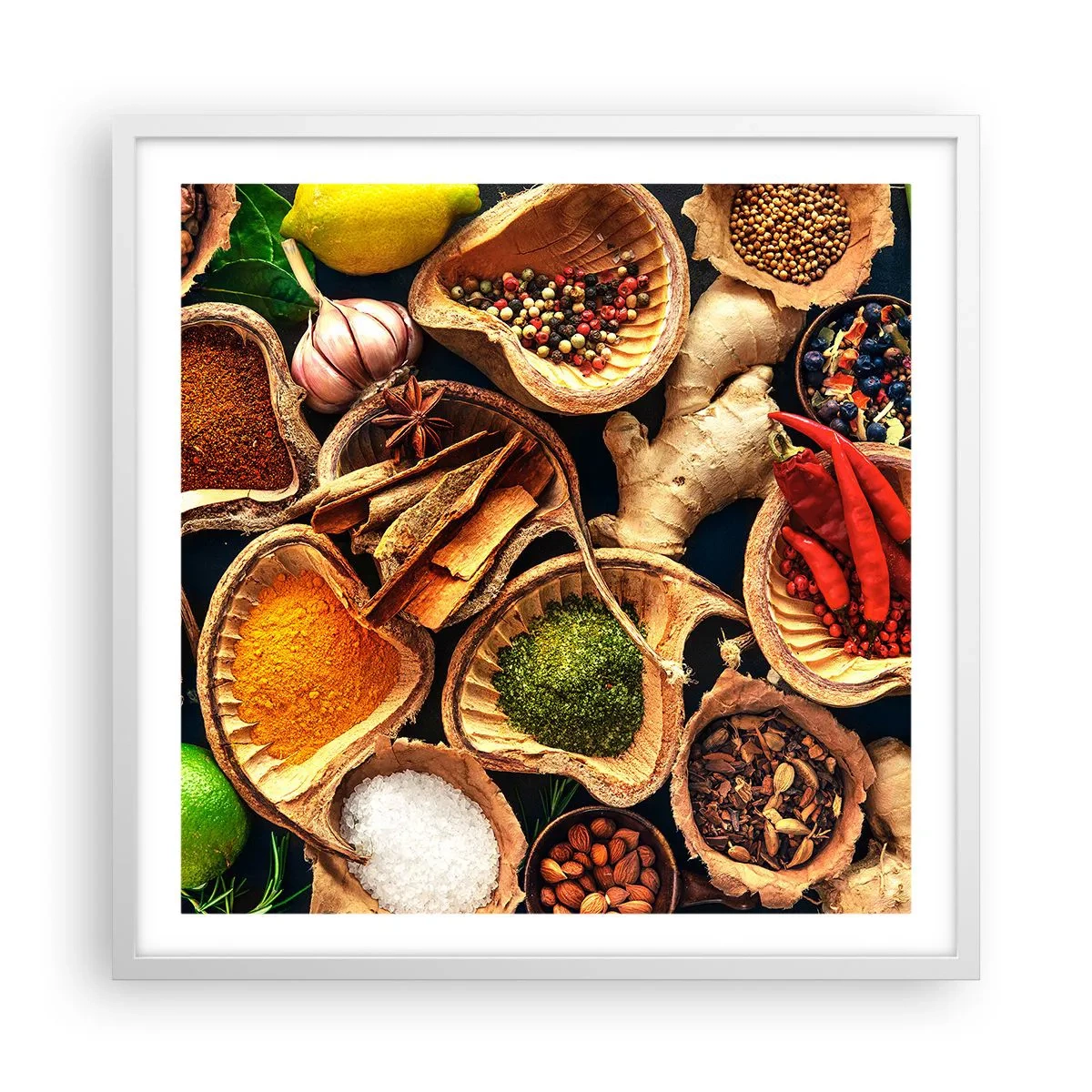 Affiche dans un cadre blanc - Poster - Prends ce que tu veux - 60x60 cm