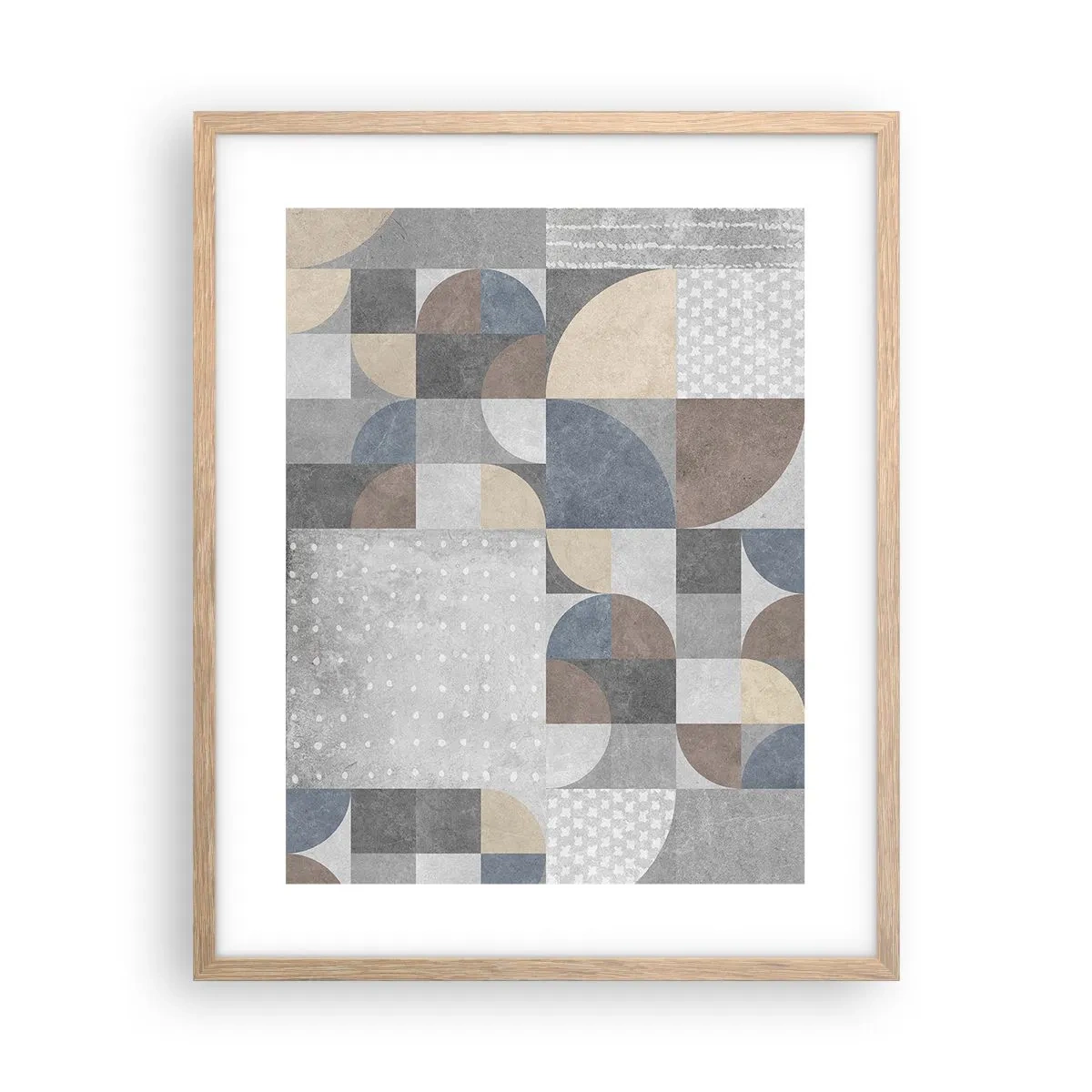 Affiche dans un chêne clair - Poster - Fantaisie de la céramique - 40x50 cm