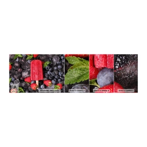 Échantillon de Papier Peint Autocollant Deluxe Sticker - Le goût d’un été chaud - Glace, Fruit, Santé - 100x30 cm