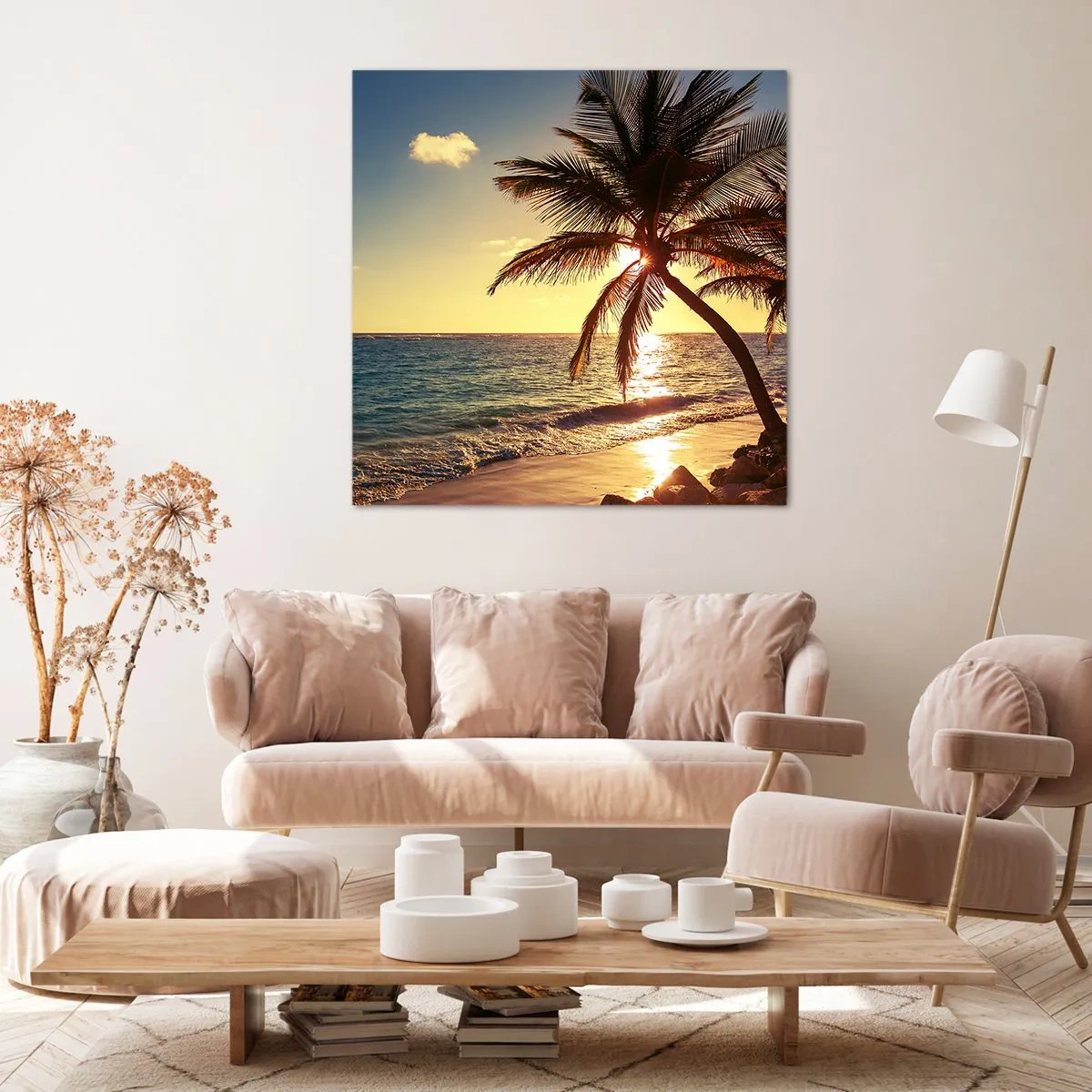 Impression sur toile - Image sur toile - L'été sous les palmiers - 30x30 cm