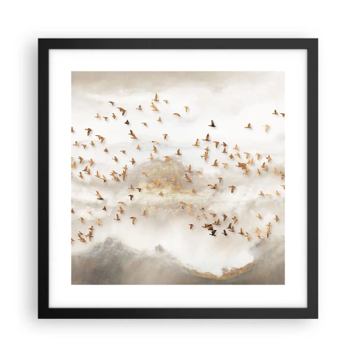 Affiche dans un cadre noir - Poster - Il est l'heure… - 40x40 cm