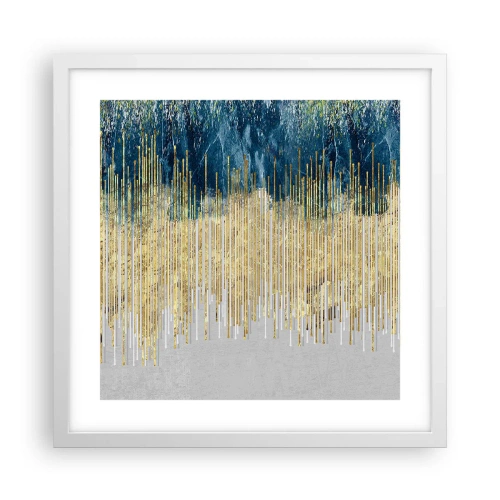 Affiche dans un cadre blanc - Poster - Bordure dorée - 40x40 cm