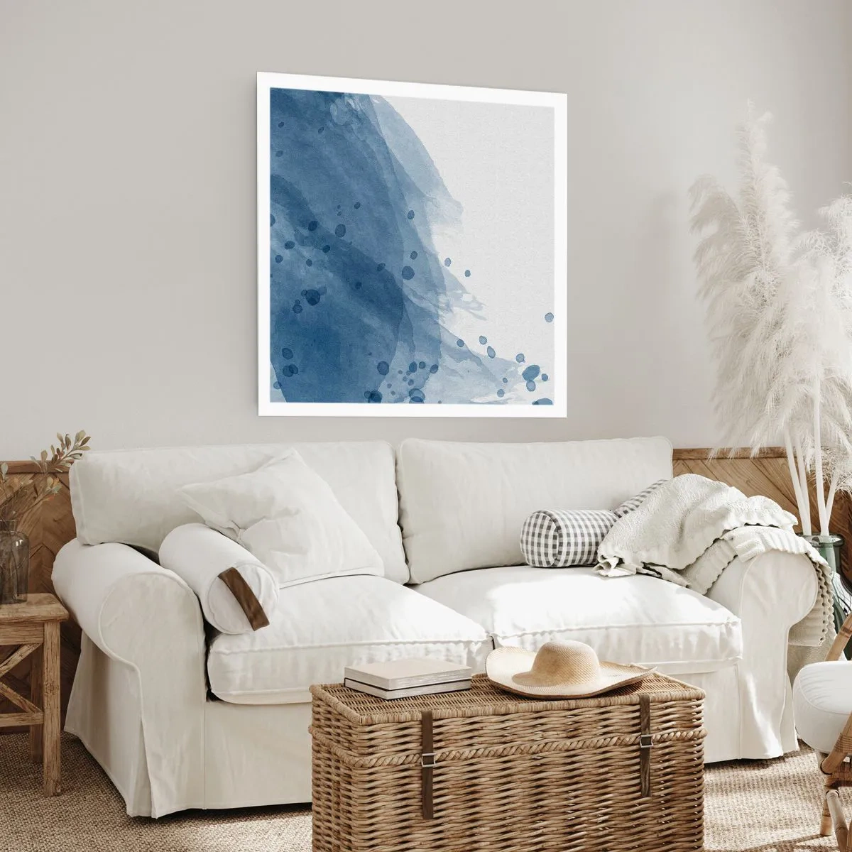 Affiche - Poster - Tulle bleu - 60x60 cm