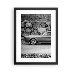 Affiche dans un cadre noir - Poster - Légende des années 60 - 30x40 cm