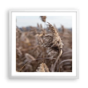 Affiche dans un cadre blanc - Poster - Il est temps de s'envoler avec le vent - 50x50 cm