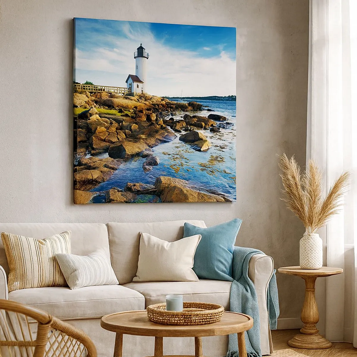 Impression sur toile - Image sur toile - Revenez heureux, j'attends - 30x30 cm