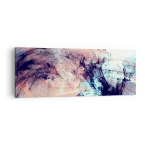 Impression sur toile - Image sur toile - Composition abstraite aux tons pastel et sombres - 140x50cm - Sentir le vent - Décoration murale moderne pour le salon et la chambre ARTTOR