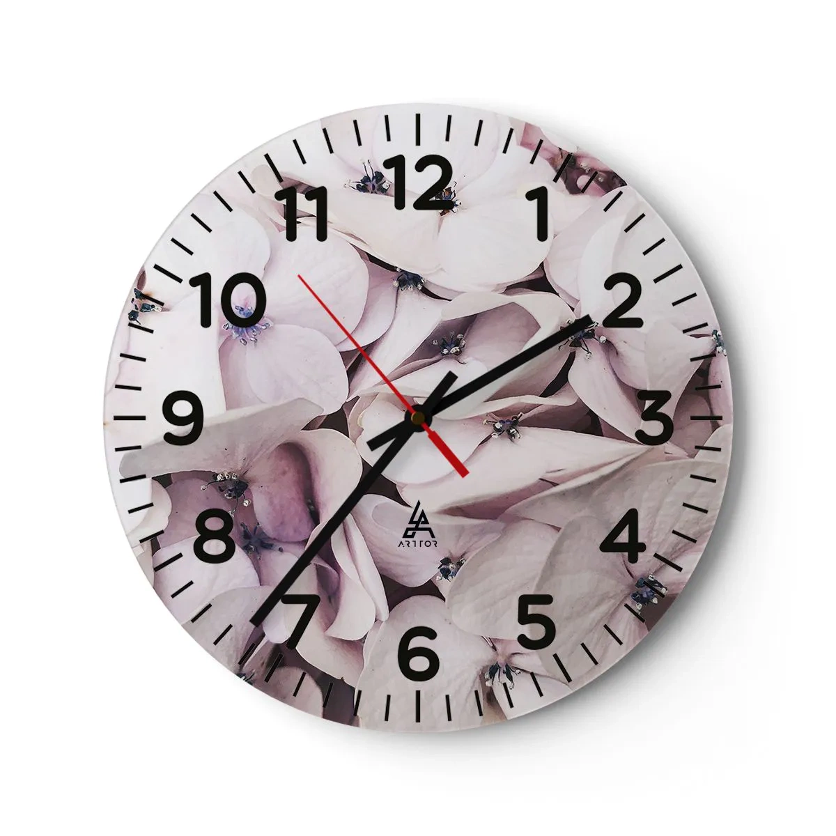 Horloge murale - Pendule murale - Dans un flot de fleurs - 30x30 cm