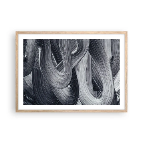 Affiche dans un chêne clair - Poster - La fluidité de la réalité - 70x50 cm