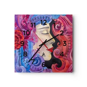 Horloge murale - Pendule murale - L'Art Nouveau est toujours vivant - 40x40 cm