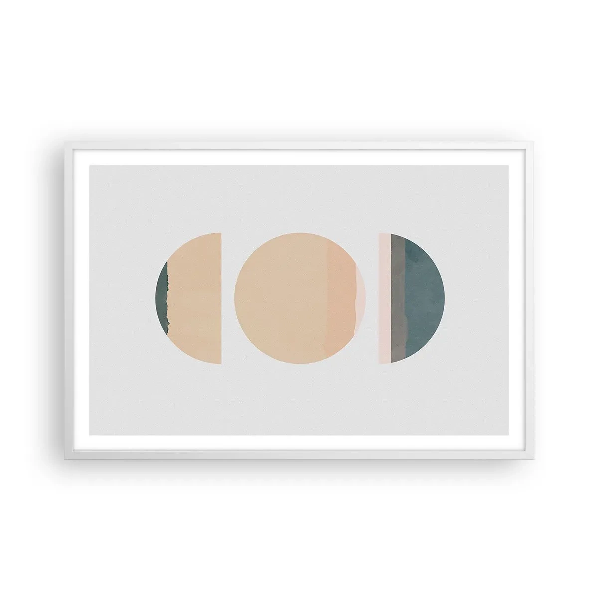 Affiche dans un cadre blanc - Poster - Cercles après cercles - 91x61 cm