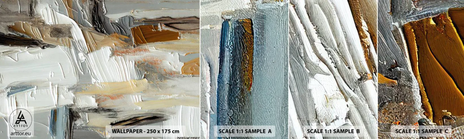 Échantillon De Papier Peint Standard Eco - Couches colorées - Morceau, Peinture, Peinture - 100x30 cm