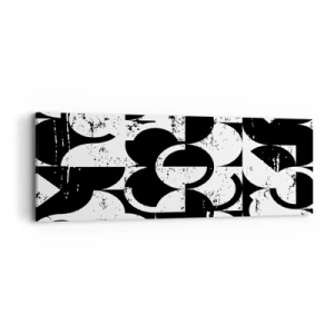 Impression sur toile - Image sur toile - Le blanc est blanc et le noir est noir - 90x30 cm