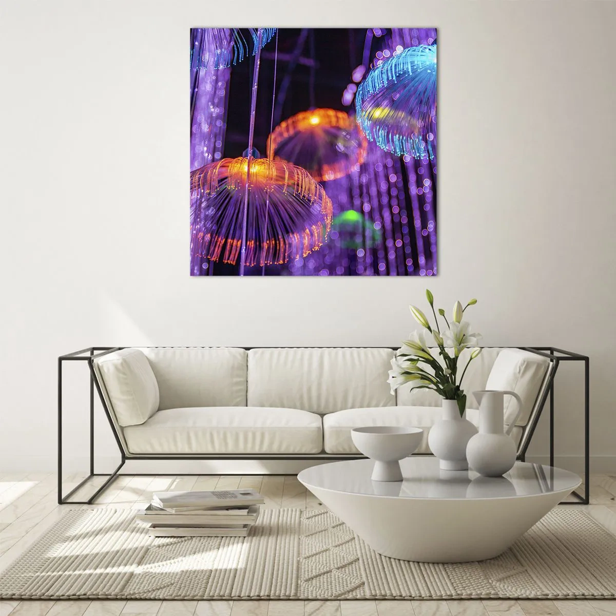 Impression sur verre - Image sur verre - Fontaine lumineuse - 60x60 cm