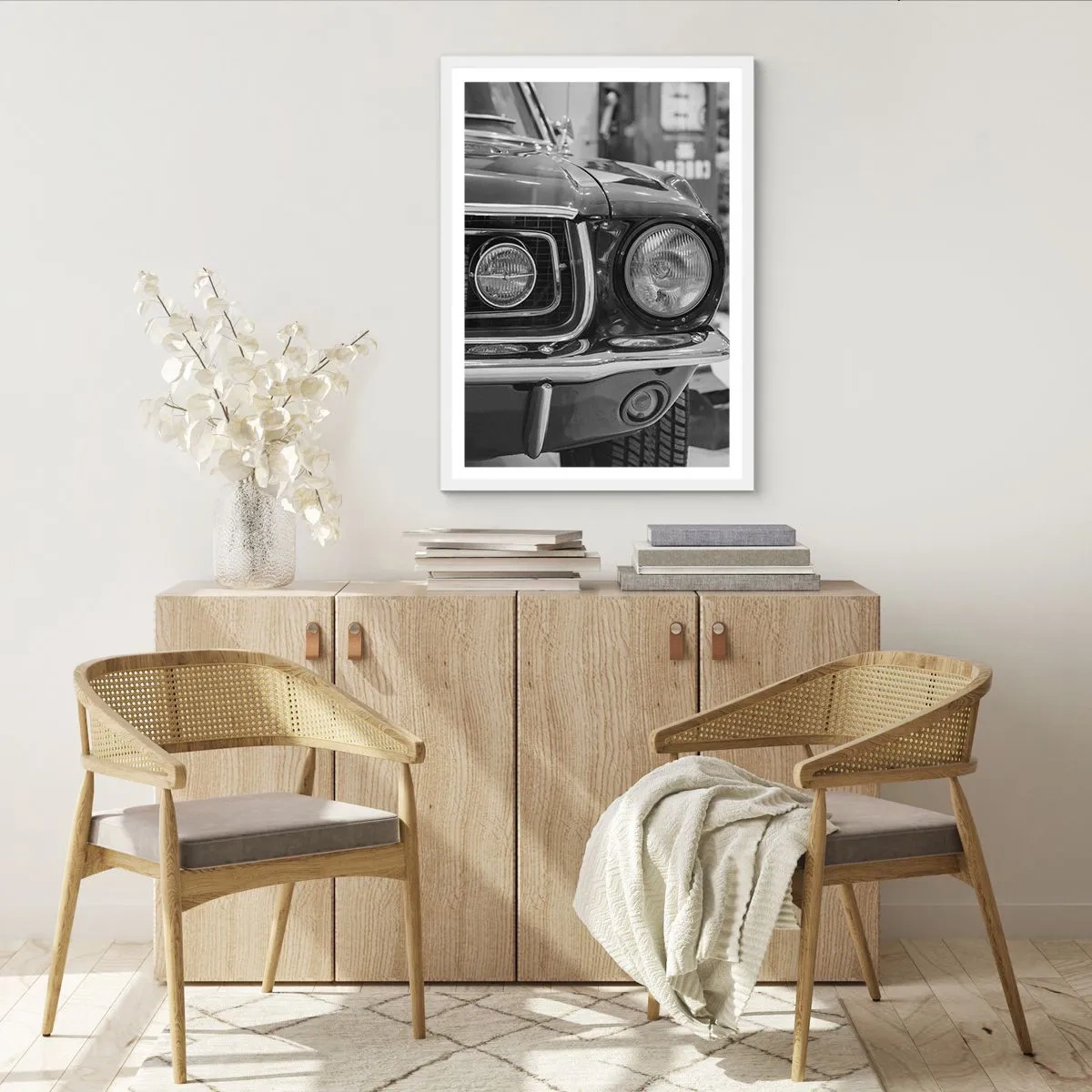 Affiche dans un cadre blanc - Poster - Conduire dur - 70x100 cm