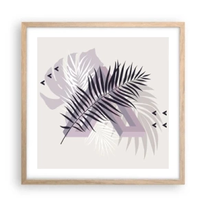 Affiche dans un chêne clair - Poster - L'ombre de l'obscurité - 50x50 cm