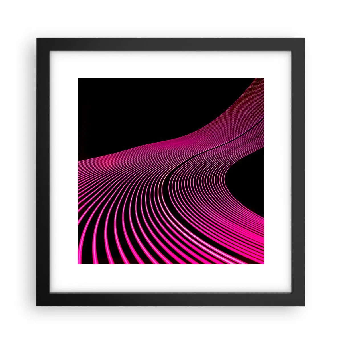 Affiche dans un cadre noir - Poster - Avenue de lumière - 30x30 cm