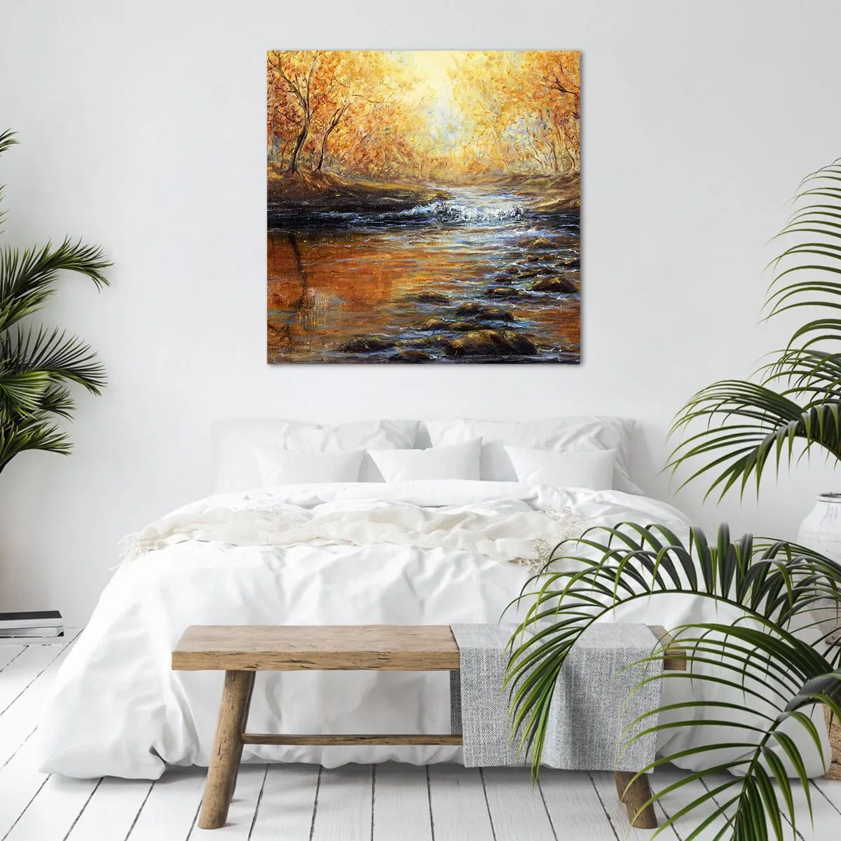 Impression sur toile - Image sur toile - Le ruisseau d'or - 50x50 cm